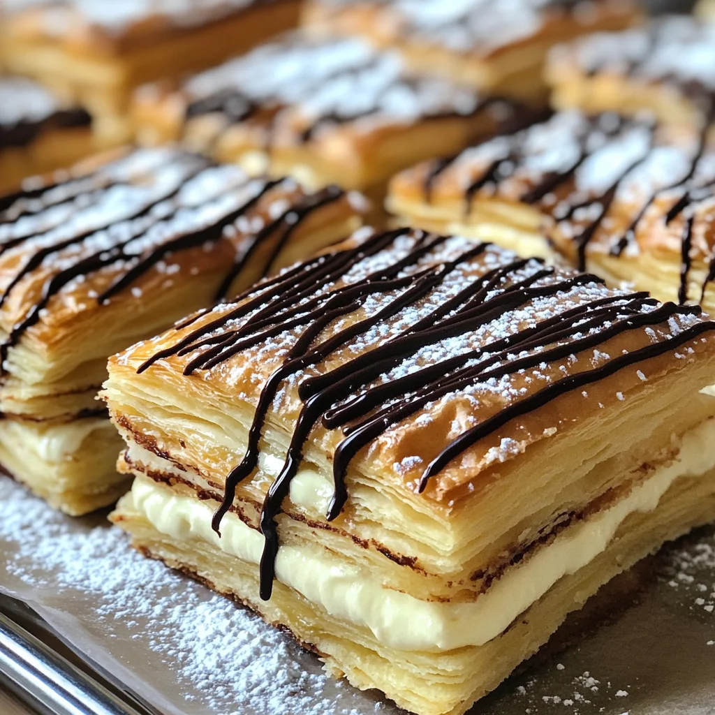 Blätterteig-Schnitten mit Vanillecreme – Einfach & Köstlich