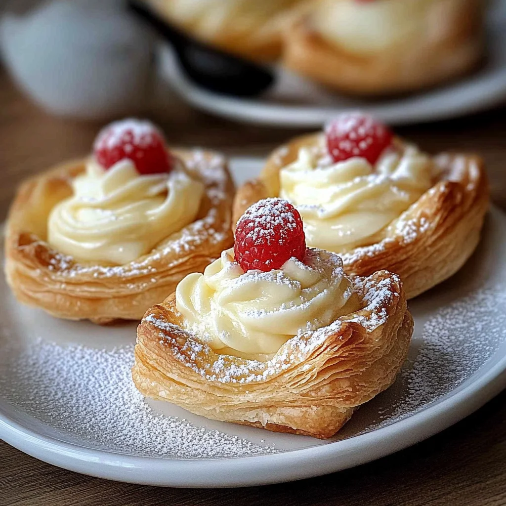 Blätterteigtörtchen mit Vanillecreme