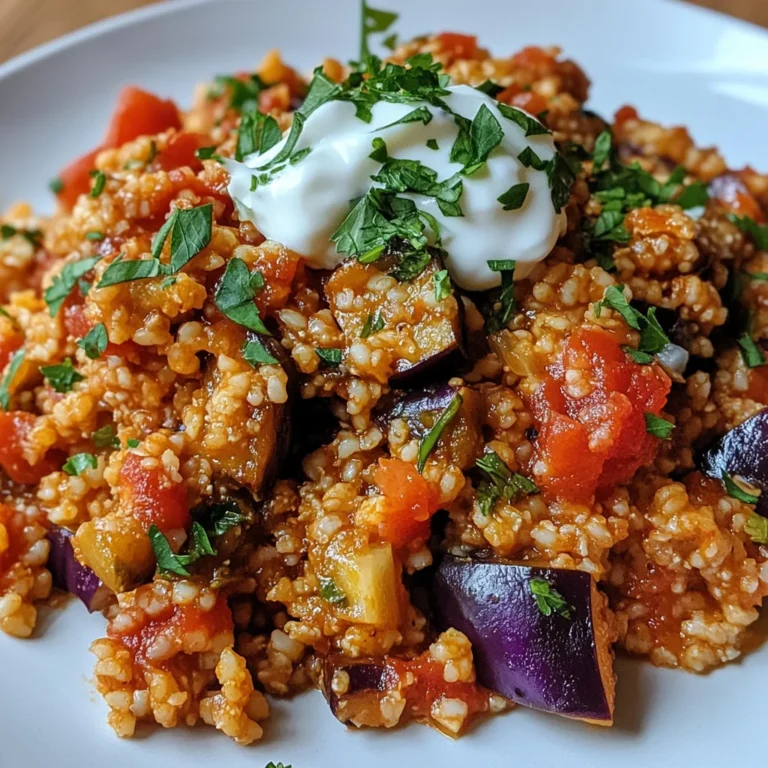 Bulgur mit tomaten auberginen und joghurt