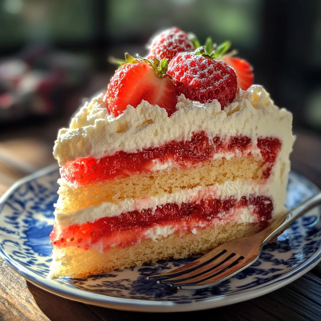 Erdbeerkuchen mit Schmand-Vanillecreme