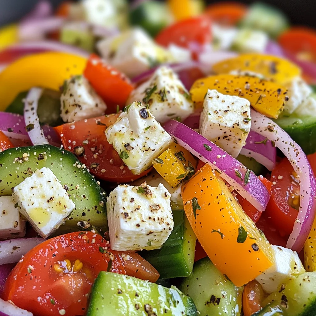Griechischer Bauernsalat (einfaches Salat Rezept)