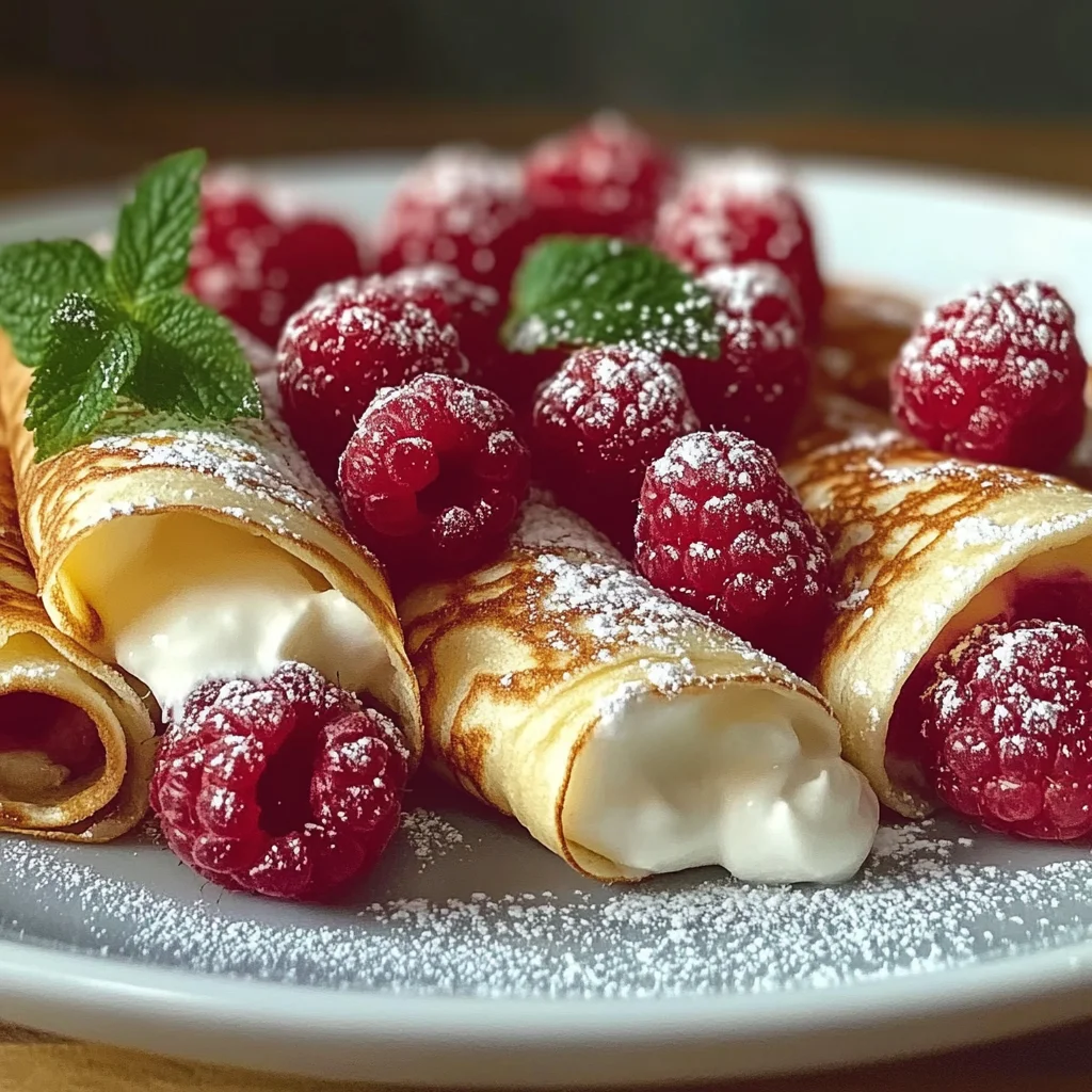 Himbeer-Vanille-Creme-Crêpes