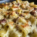 Käse-Lauch Pasta mit Hackfleisch