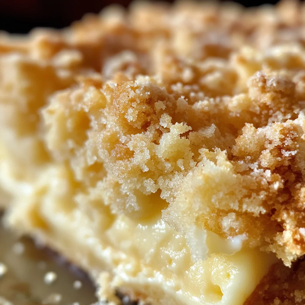 Knuspriger Streuselkuchen mit Vanillepudding
