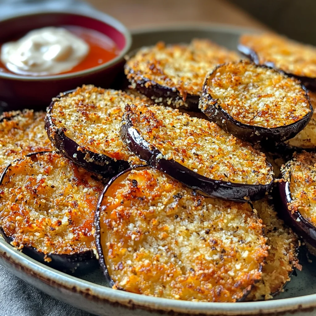 Krosse Ofen-gebackene Aubergine für jeden Snack-Liebhaber