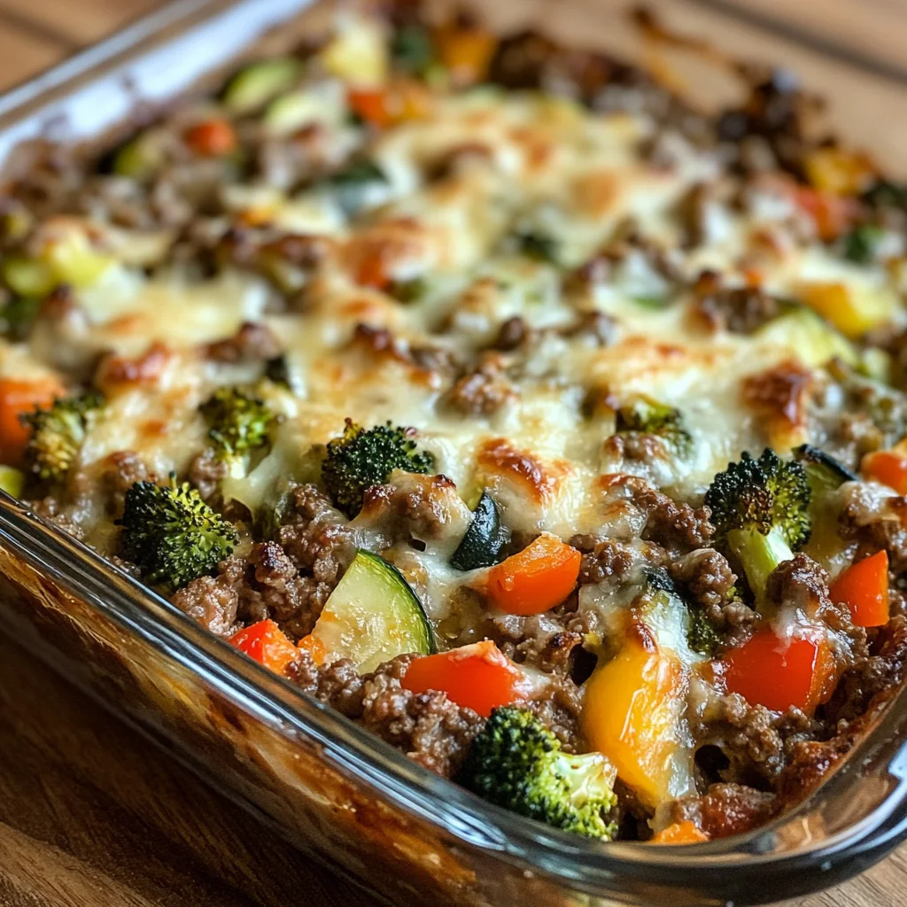 Low-Carb Hackfleisch-Gemüse-Auflauf