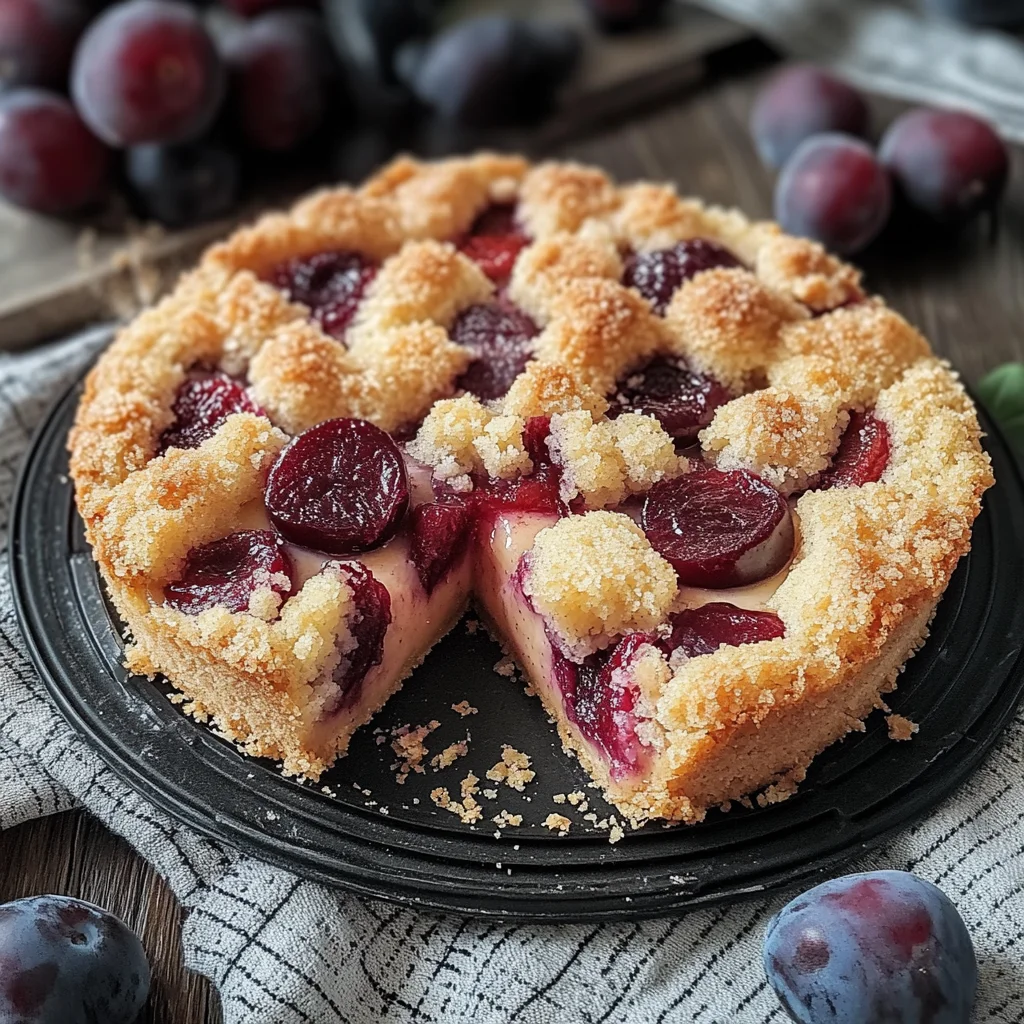 Pflaumenkuchen mit Pudding – Fruchtige Versuchung fürs Herz
