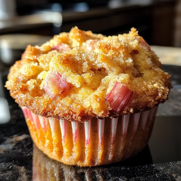 Rhabarber-Muffins mit Vanillestreuseln