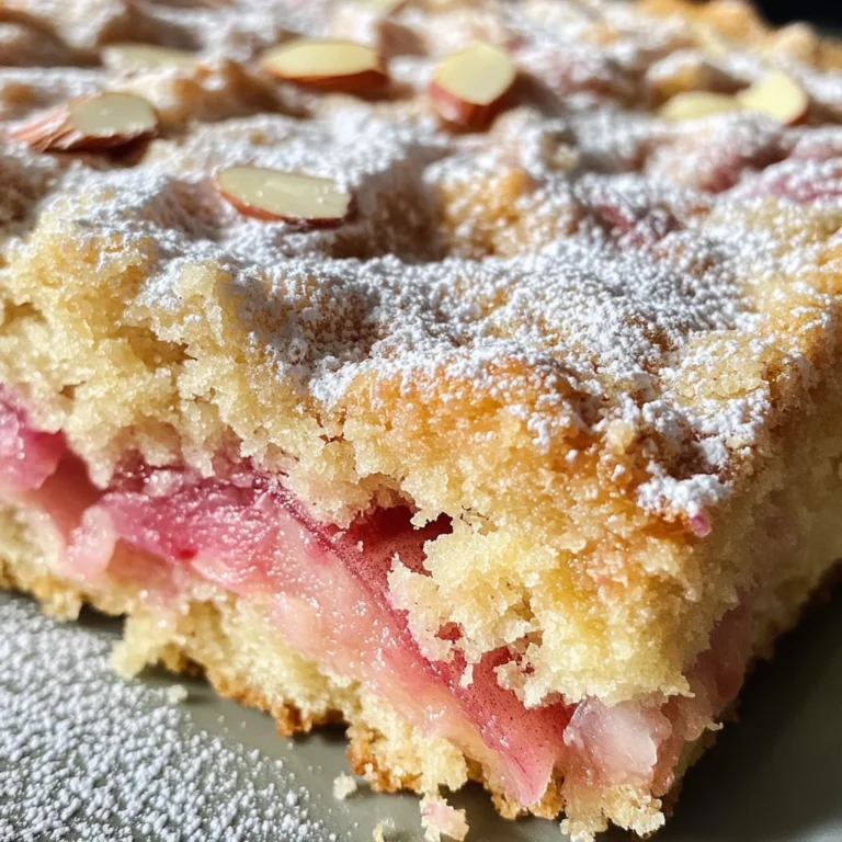 Saftiger Rhabarber Vanille Kuchen – Einfaches Rezept zum Nachbacken