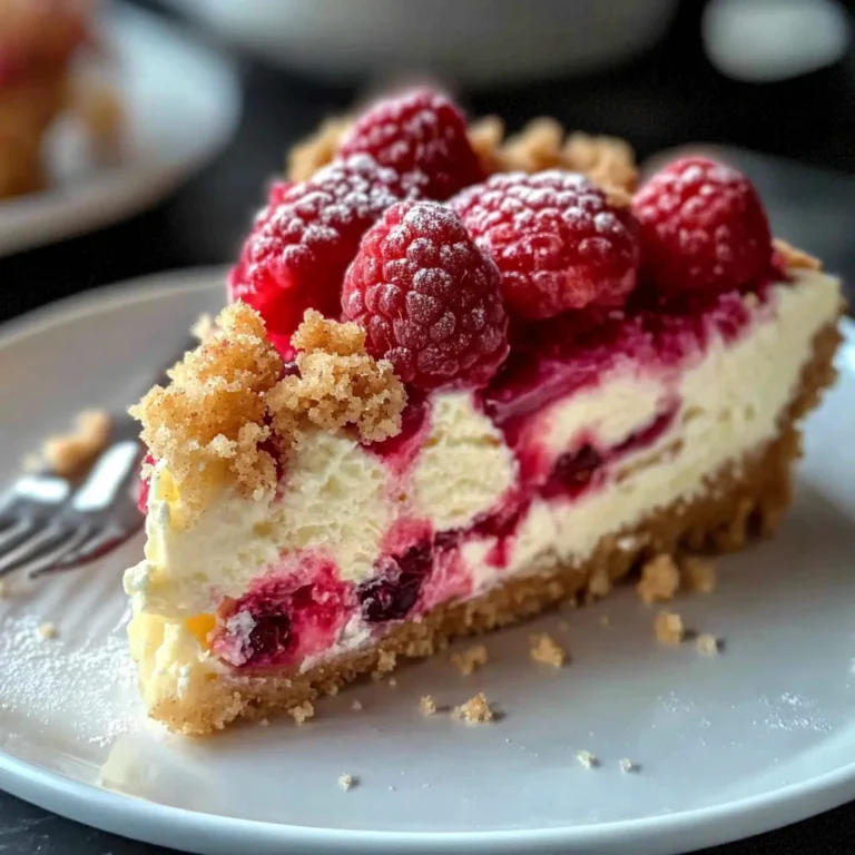 Vanille-Himbeer-Käsekuchen mit Streuseln