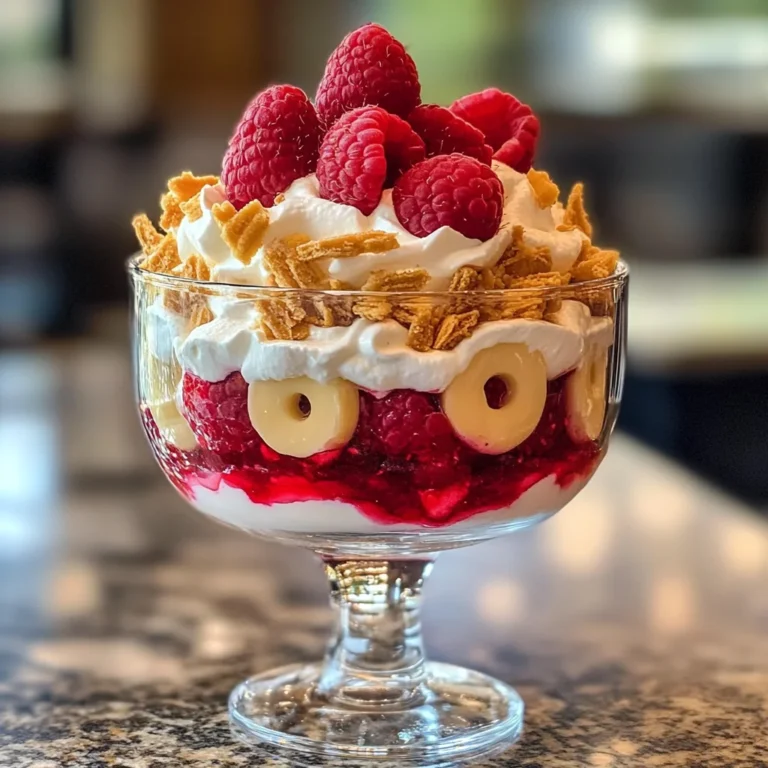 Vanillekipferl Dessert mit Himbeeren