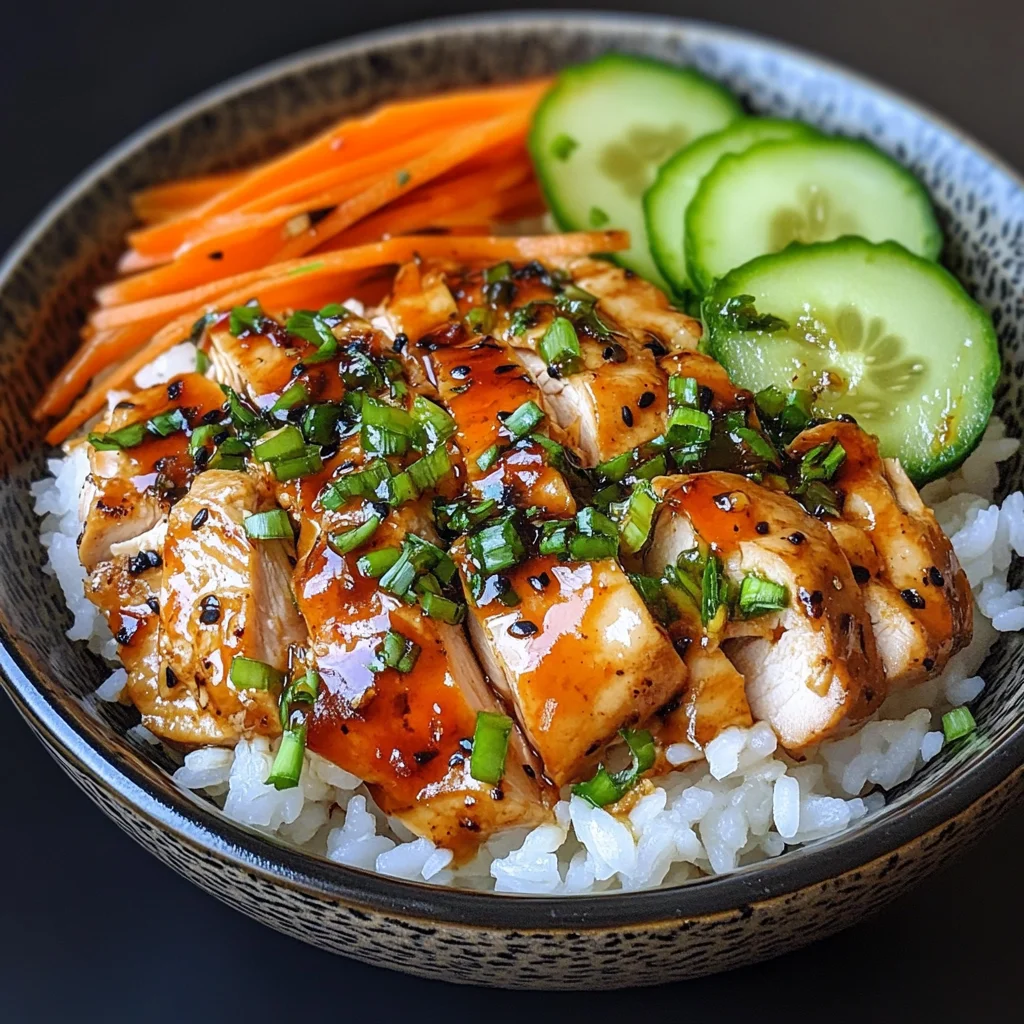 Würzige Hähnchen Bowl mit cremiger Soße für ein Geschmackserlebnis